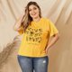 thumbnail image 5 of Impresión De Camisetas Sueltas De Cuello Redondo Tops Camiseta De Manga Corta Para Mujer (Amarillo 2Xl) Tmvgtek Mujer, 5 of 9