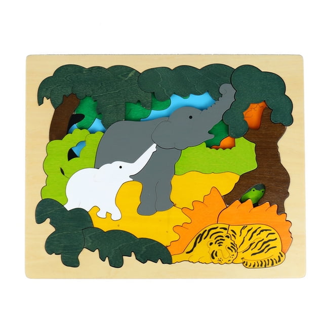Swedish Uncle Wood exquisite wooden multi-layer puzzle 3-6 years old children's educational imported odorless wooden toys