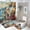 City Corner Scenery, variant on 4 Pieces Country Homestay Shower Curtain Set Vintage Abstract City Corner Bathroom Decor Sets with Rugs Bathroom Accessories Set Bathroom Curtain Shower Set with 12 Hooks