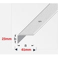 thumbnail image 2 of Perfiles escaleras perforado 41x23mm, aluminio anodizado plata, 1m, 2 of 3