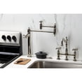thumbnail image 2 of Kingston Brass KS3706AX Restoration Deck Mount Pot Filler Faucet, Polished Nickel, 2 of 8