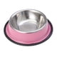 thumbnail image 1 of Comedero de acero inoxidable para perros y gatos, para agua y comida, 18 cm (rosa), 1 of 5