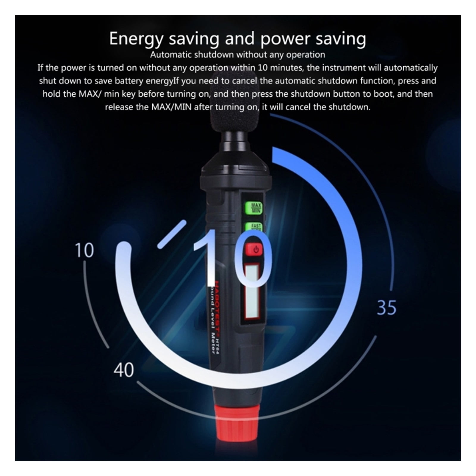 Fonometro PEAKMETER PM6708 LCD Digitale Decibel Audio Fonometro Tester