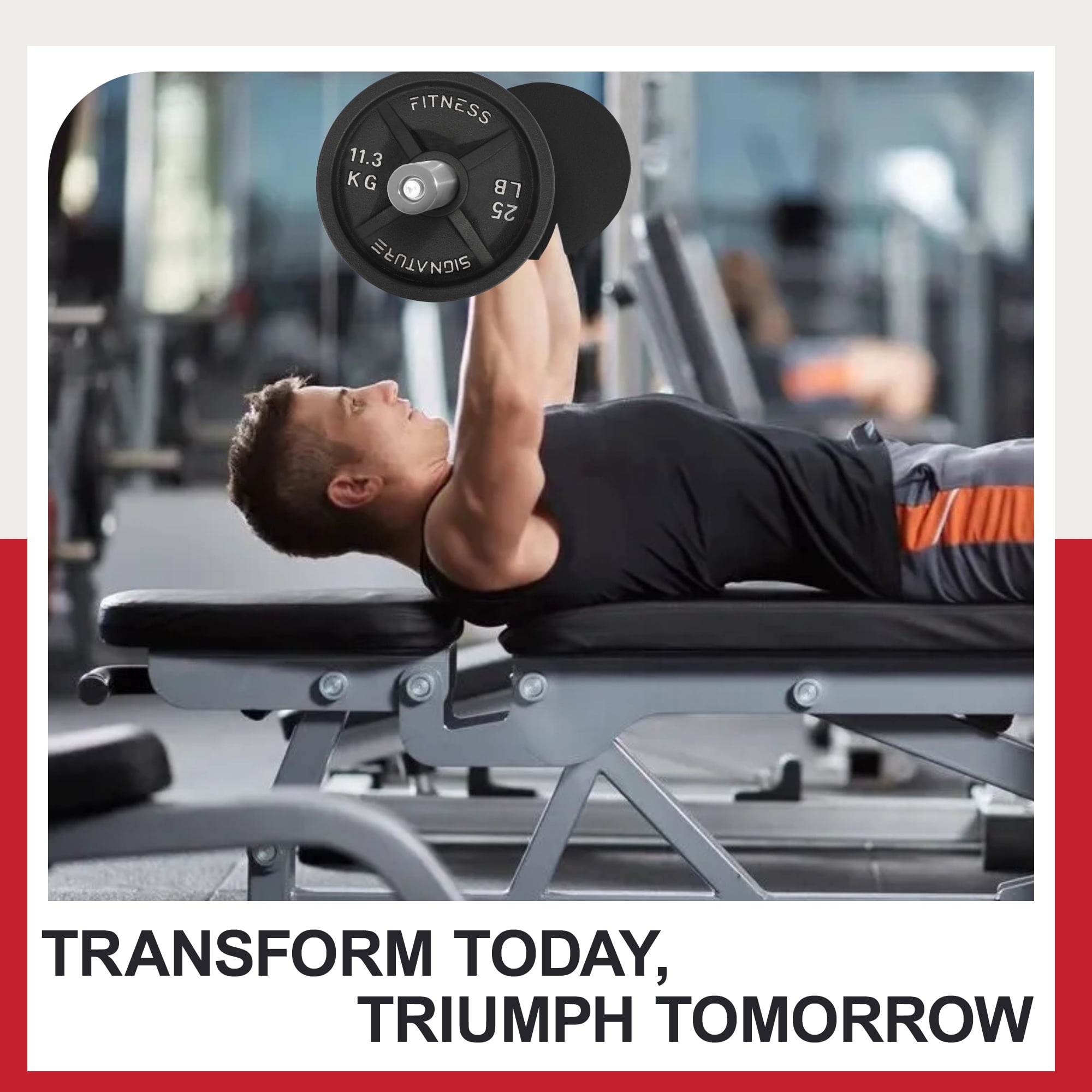BalanceFrom Deep Dish Olympic Weight Plates, 2-Inch Cast Iron with E-Coating, for Strength Training, Powerlifting, and Home Gym，Multiple Weight Options Available