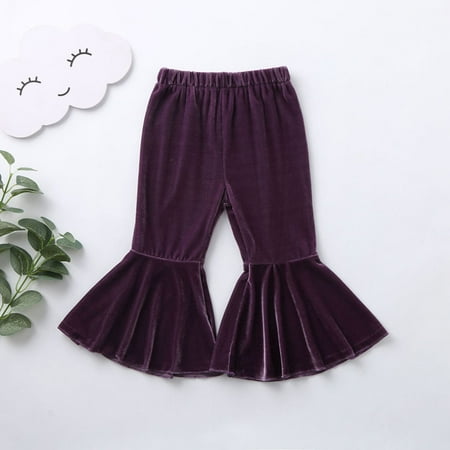 

Simplmasygenix Toddler Pants Cargo Wide Leg Toddler Baby Kids Girls Solid Flare Trousers Pants Casual Clothes