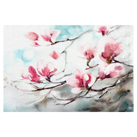Masterpiece Art Gallery Spring Magnolia Cherry Blossoms By Canotstop Canvas Art Print 24" x 36"