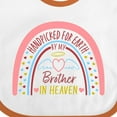 thumbnail image 4 of Inktastic Handpicked for Earth by My Brother in Heaven Rainbow Boys or Girls Baby Bib, 4 of 4