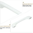 thumbnail image 3 of Uxcell 5 Pack Beech Wood 5.04" Hole Distance Cabinets Drawer Pulls Handles, White, 3 of 6