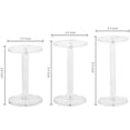 thumbnail image 2 of MyGift Set of 6 Clear Acrylic Pedestal and Collectible Display Stand, Jewelry Watch Display Riser, 2 of 5