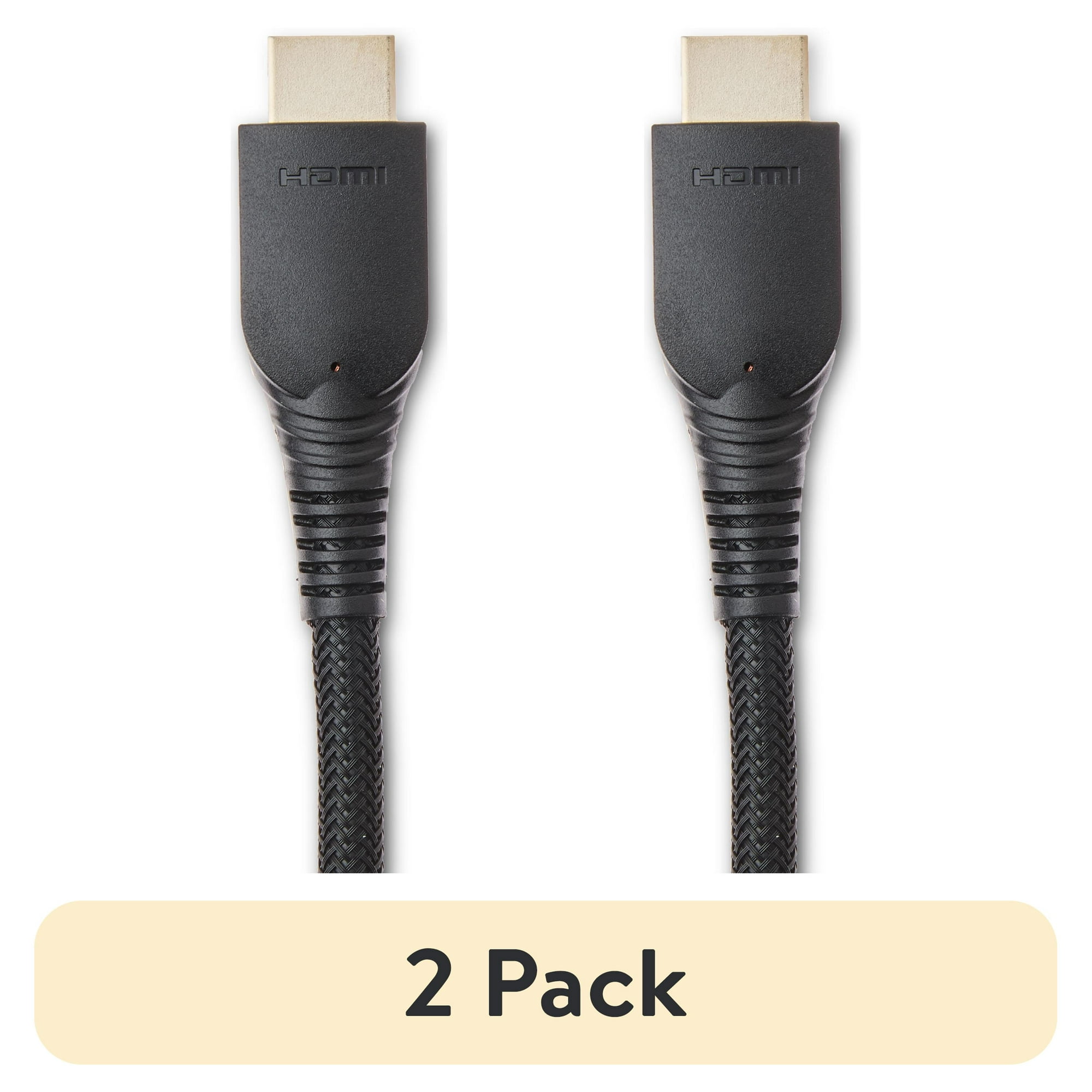 (2 pack) onn 6  Premium HDMI Cable  Black