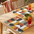 thumbnail image 4 of Mid Century Geometric Placemats Set of 4 Abstract Modern Retro Place Mats Table Mats Kitchen Dining Home Outdoor Party Table Decoration, 4 of 9
