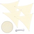 thumbnail image 3 of Yescom 4 Pack 3 Ft 97% UV Block Permeable Fabric Triangle Sun Shade Sail Heavy Duty Canopy Outdoor Yard, 3 of 9