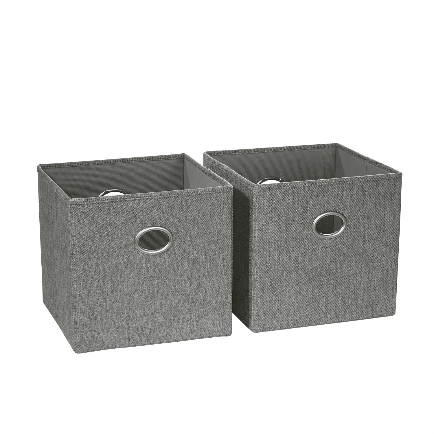 RiverRidge 2 Pc Folding Storage Bin Set Gray