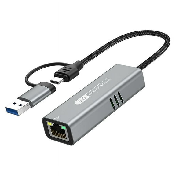 USB 3.2 to 5Gbps Ethernet Adapter RTL8157 5000Mbps RJ45 Network Converter for Laptop Support 5G,2.5G,1G,100Mbps