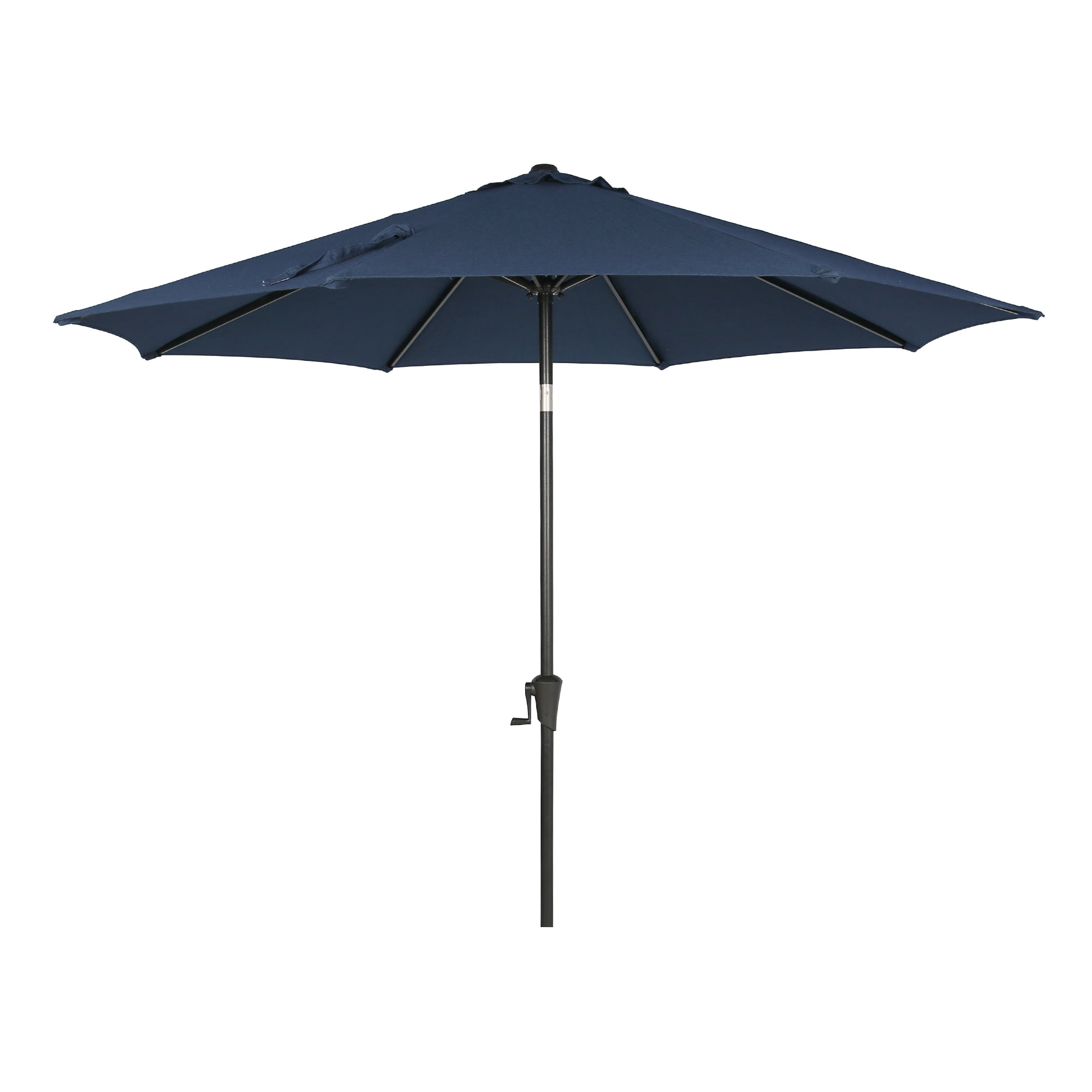 Iwicker 9Ft Sunbrella Patio Umbrella Outdoor Aluminum Market Umbrella with Crank and Push Button Tilt, Navy