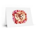 thumbnail image 2 of DistinctInk Greeting Card / Note Card - Valentine's Day Golden Retriever Puppy - PACK of 10, 2 of 7
