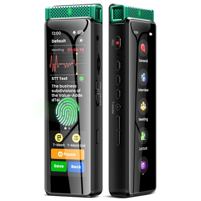 Grabadora de voz digital Innioasis R1 136GB con reproducción verde