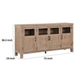 thumbnail image 5 of Deen 75 Inch Sideboard Buffet Server- 3 Cabinets- 4 Doors- Brown Wood, 5 of 6