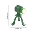 thumbnail image 3 of Lámpara de mesa decorativa con cámara vintage – adorno retro de sobremesa, iluminación ambiental suave y cálida, plástico negro verde, 9x6x6cm, portátil, 3 of 6