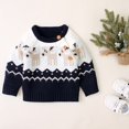thumbnail image 7 of Coerni Toddler Baby Knit Christmas Sweater Boy Girls Reindeer Sweatshirts Long Sleeve Crewneck Pullover Tops Knitwear Clothes, 7 of 7