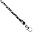 thumbnail image 2 of 4mm Sterling Silver Square BYZANTINE Chain Necklace Antiqued Finish Nickel Free, 18 inch, 2 of 2