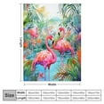 thumbnail image 4 of Creowell Flamingos Palm Trees Tropical Gifts Blanket Super Soft Flannel Blankets for Bed Sofa Decor 60x80in, 4 of 6