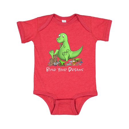 

Inktastic Build Your Dreams Dinosaur Crafting Gift Baby Boy or Baby Girl Bodysuit