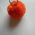 thumbnail image 1 of Fuzzy Ball Keychain Supple Comfortable Lovely Key Rings Adorable Practical Key Chains Women for Children Adults Elderly Students Orange 7cm, 1 of 7