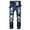 Blue, variant on DDAPJ pyju Vintage Ripped Frayed Jeans for Men Personality Patch Slim Fit Jeans Distressed Destroyed Slim Fit Jeans Lightweight Stretchy Soft Jeans