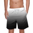 thumbnail image 2 of PNTUTB Men's Fashion Gradient Color Relaxed Fit Stretch Drawstring Casual Shorts Beach Shorts, 2 of 6