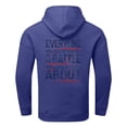 thumbnail image 6 of Men's Oversized Print Hooded Sweatshirt, BE KIND EVERYONE YOU MEET IS FIGHTING A BATTLE YOU KNOW NOTHING ABOUT Flag Letter Graphic Long Sleeve Loose Fit Hoodie,Royal Blue,L, 6 of 6