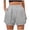 Grey, variant on PMVFHDE Elastic Waist Sport Shorts For Women Loose Wide Leg Solid Color Casual Gym Shorts Orange,M