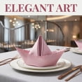 thumbnail image 3 of REGALWOVEN Set of 12 Cloth Napkins, Satin Washable and Reusable Table Dinner Napkins for Restaurant, Weddings, Event and Parties Pink 17x17inch, 3 of 5
