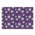 thumbnail image 1 of Cat Cutting Board, Doodle Cartoon Design Kittens Pattern Ornate Hearts Swirls Circles Art, Decorative Tempered Glass Cutting and Serving Board, Small Size, Multicolor, by Ambesonne, 1 of 1