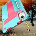 thumbnail image 4 of SaniMore Case for Lenovo Tab M11, Shockproof Silicone Backplane Rugged PCRotating Stand Pen Holder Anti-drop Heavy Duty Protective Cover for Lenovo Tab M11, Mint+Rose, 4 of 5