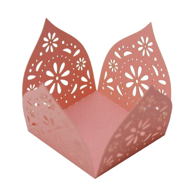 KAKOWELY 50 cajas huecas para bombones, cajas decorativas para dulces, elegantes envoltorios de trufas con flores para fiestas, festivales, bodas y cumpleaños.