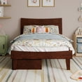 thumbnail image 3 of Phoenix Twin Size Solid Wood Platform Bed with Drawers in Walnut, 3 of 14