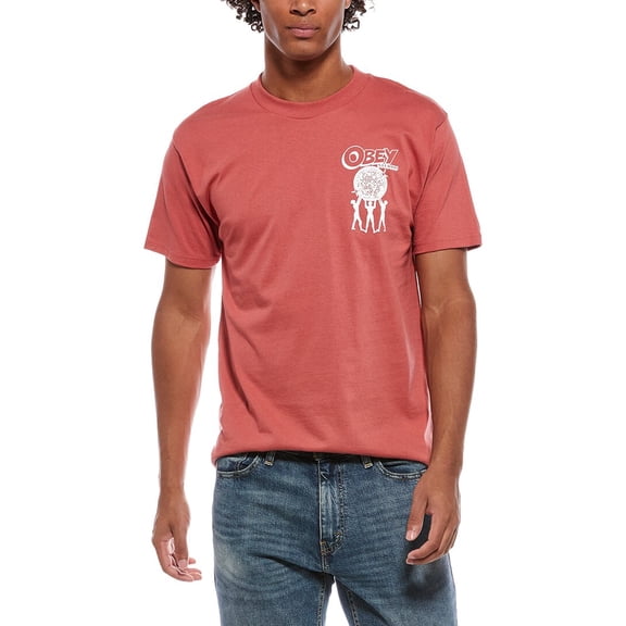 Obey mens T-Shirt, s, Red