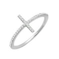 thumbnail image 2 of Sterling Silver with Natural White Diamond Cross Ring, 2 of 3