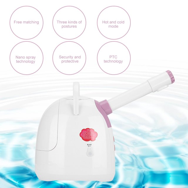 Herramienta de vapor facial, boquilla giratoria de 360 grados para SPA en casa para salón de belleza,Vaporizador facial Dispositivos de vaporización facial Herramienta de vaporización facial Vaporizad Higoodz Salud y Belleza