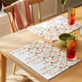 thumbnail image 4 of Placemat Set of 4 Orange Red Floral Placemats for Dining Table Spring Flowers Green Blue Washable Table Mats for Kitchen and Party Decor Indoor & Outdoor Use, 4 of 8