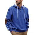 thumbnail image 2 of pstuiky manga larga de hombre, Blusa informal y moderna de color liso con capucha, manga larga y bolsillos abotonados para hombre camisetas de hombre l, 2 of 9