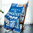 thumbnail image 2 of LHSHID Papa Blanket Gifts for Papa on Fathers Day from Grandkids World's Greatest Papa Soft Throw Blanket Christmas Birthday Present for Papa 60"x80", 2 of 6