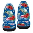 thumbnail image 6 of ZIATUBLE Vintage Flower Print Front Seat Cover Set Sea Turtle Cars Front Seat Protectors Cover 2 Piece Auto Interior Accessories Dust Resistant Vehicle Seat Protectors Fit for Car Truck SUV, 6 of 7