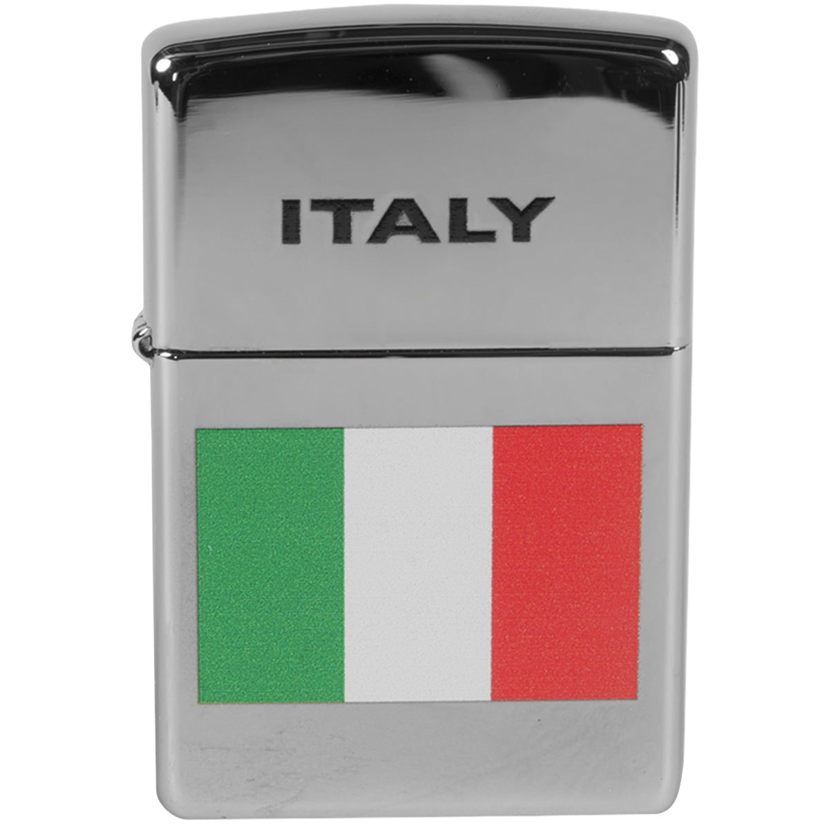 Zippo Italian Flag High Polished Chrome Windproof Pocket Lighter