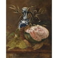 thumbnail image 2 of Carl Von Merode 20x24 Black Ornate Framed Double Matted Museum Art Print Titled: Fruit Tire Life with Melon, 2 of 5