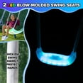 thumbnail image 6 of Sportspower Shooting Star Metal Swing Set with LED Swings, 5' Slide with Lifetime Warranty, & Bonus Anchor Kit, Great for Kids Aged 3-8, 6 of 11
