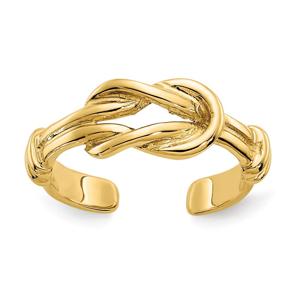 Auriga Fine Jewelry 10K Yellow Gold Love Knot Toe Ring for Women