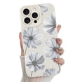 thumbnail image 1 of Funda de teléfono MZELQ para iPhone 16 Pro con estampado floral de silicona, 1 of 6