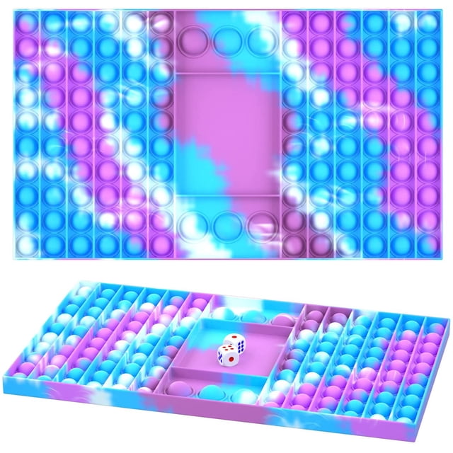 Big Jumbo Pop Its It Fidget Gigante Mega Push Bubble Popit Poppet Popper Figet Grande Enorme Rainbow Poppit Pop-It Popet Juego Tablero de ajedrez Sensory Figette para niños Adultos Xemadio WMCH-525